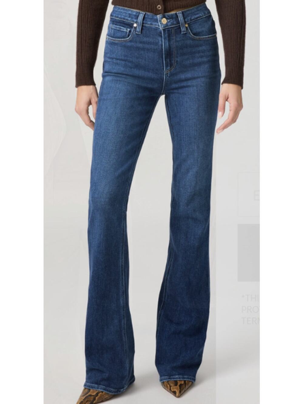 Paige High Rise Laurel Canyon Bootcut Jean Dark Wash Size 27